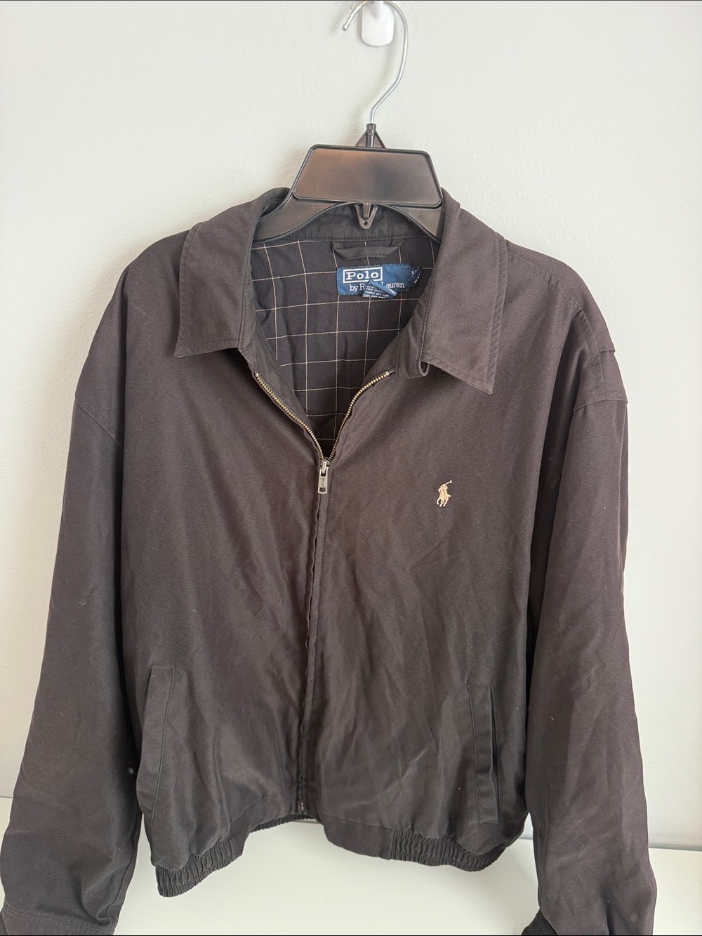 Polo by Ralph Lauren Dark Brown Zip-Up Men's Jacket with Pony Logo